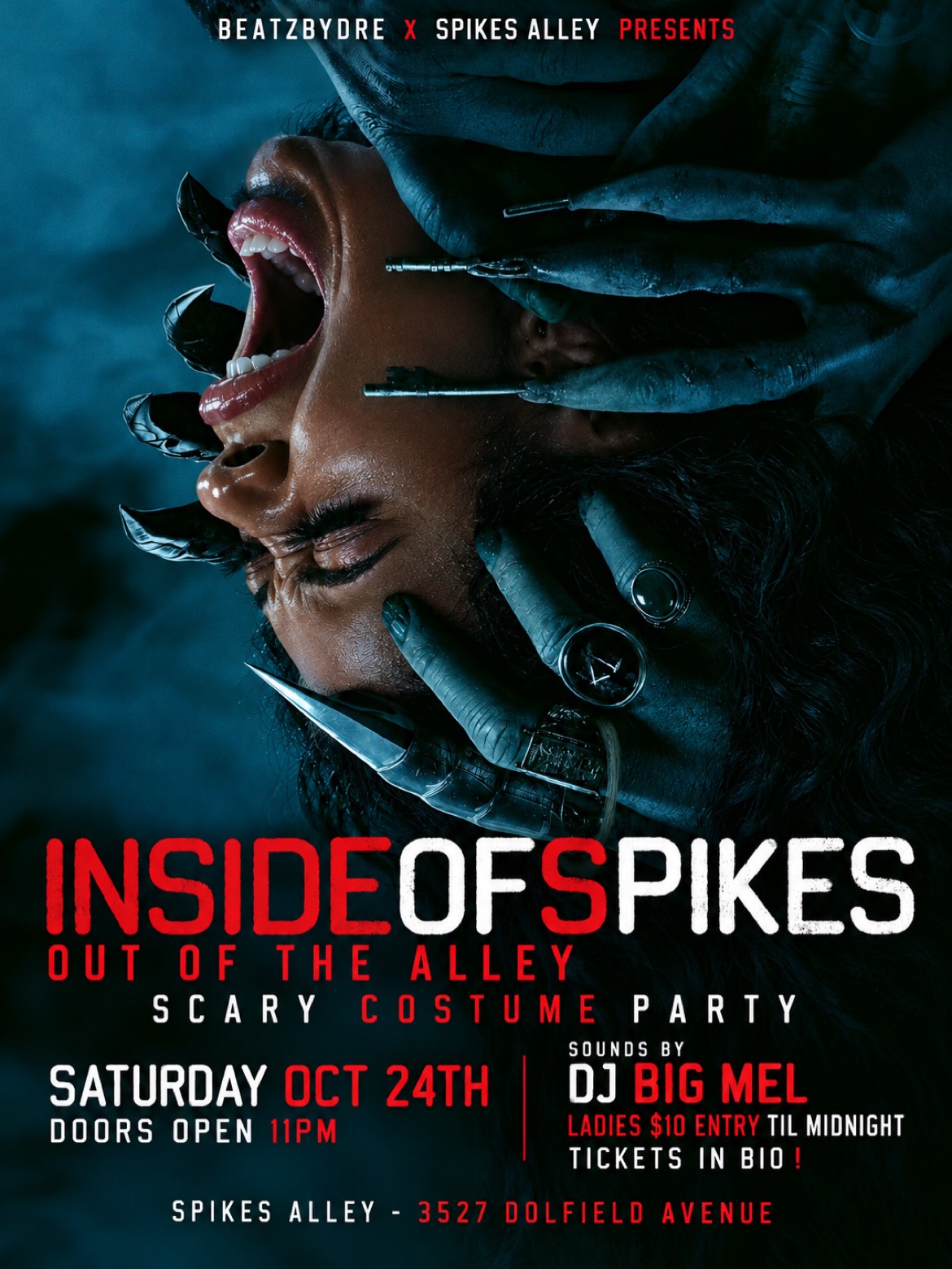 INSIDE OF SPIKES — Out of the Alley, Scary Costume Party